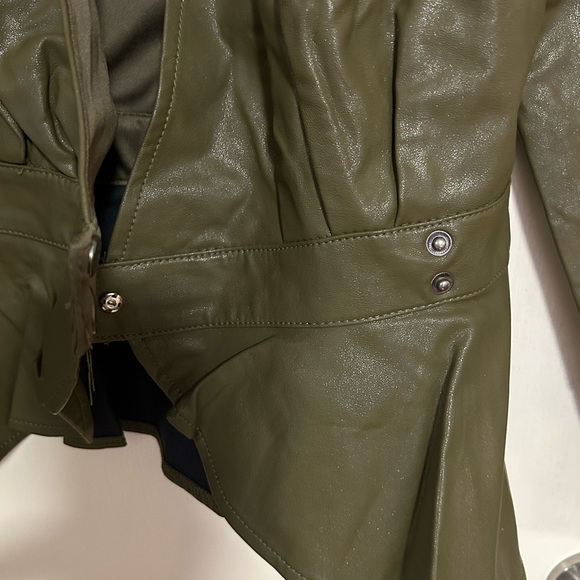 NWT Faux Leather Peplum Jacket - Picture 4 of 4